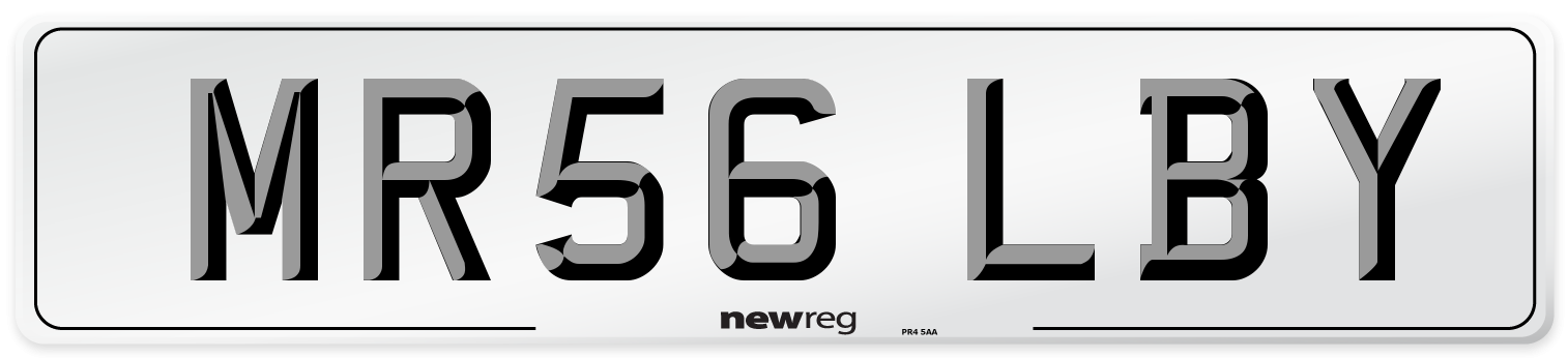 MR56 LBY Number Plate from New Reg